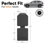 Black Volvo Car Seat Protector  |  Black “Hexy” by Owleys - View 3