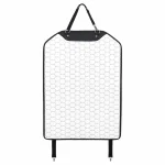 Car Seat Back Protector  |  White “Hexy” by Owleys - View 1