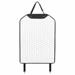 Car Seat Back Protector  |  White “Hexy” by Owleys