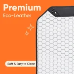 Car Seat Back Protector  |  White “Hexy” by Owleys - View 4