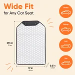 Car Seat Back Protector  |  White “Hexy” by Owleys - View 3