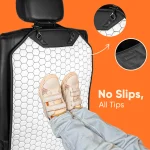 Car Seat Back Protector  |  White “Hexy” by Owleys - View 7