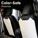 Car Seat Back Protector  |  White “Hexy” by Owleys - View 9