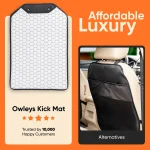 Car Seat Back Protector  |  White “Hexy” by Owleys - View 10