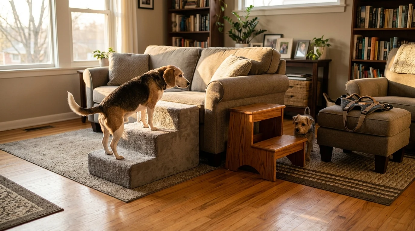 Dog Ramp Alternatives: Stairs, Stools and Harnesses