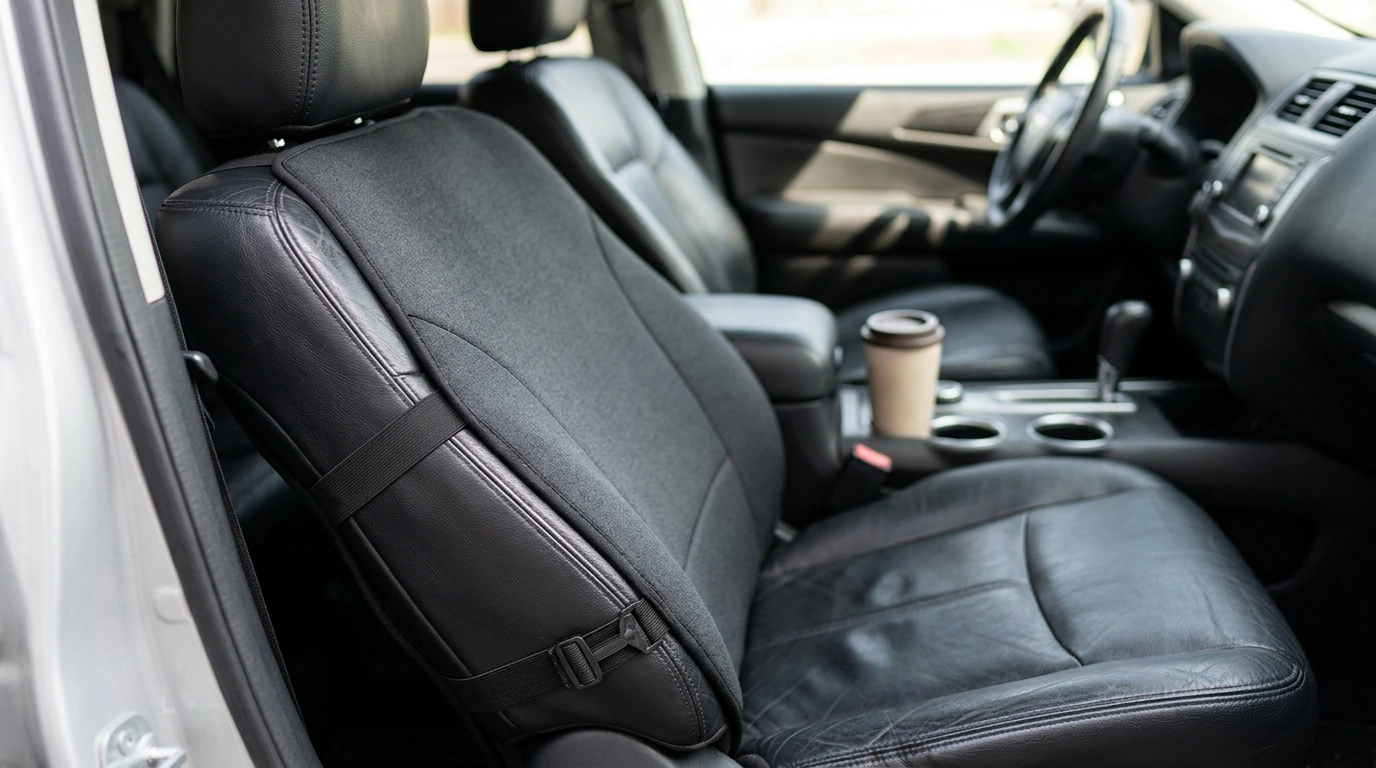 What seat covers go over leather seats?