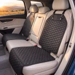 Black Audi Q7 Car Seat Protector  |  Black “Hexy” by Owleys - View 1