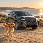 Lexus RX 350 Dog Seat Cover with Hard Bottom  |  “Travel Buddy Mk. III” by Owleys - View 2