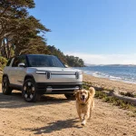 Rivian R2 Dog Seat Cover with Hard Bottom  |  “Travel Buddy Mk. III” by Owleys - View 2