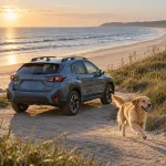 Subaru Crosstrek Dog Seat Cover with Hard Bottom  |  “Travel Buddy Mk. III” by Owleys - View 2