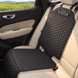 Black Volvo Car Seat Protector  |  Black “Hexy” by Owleys