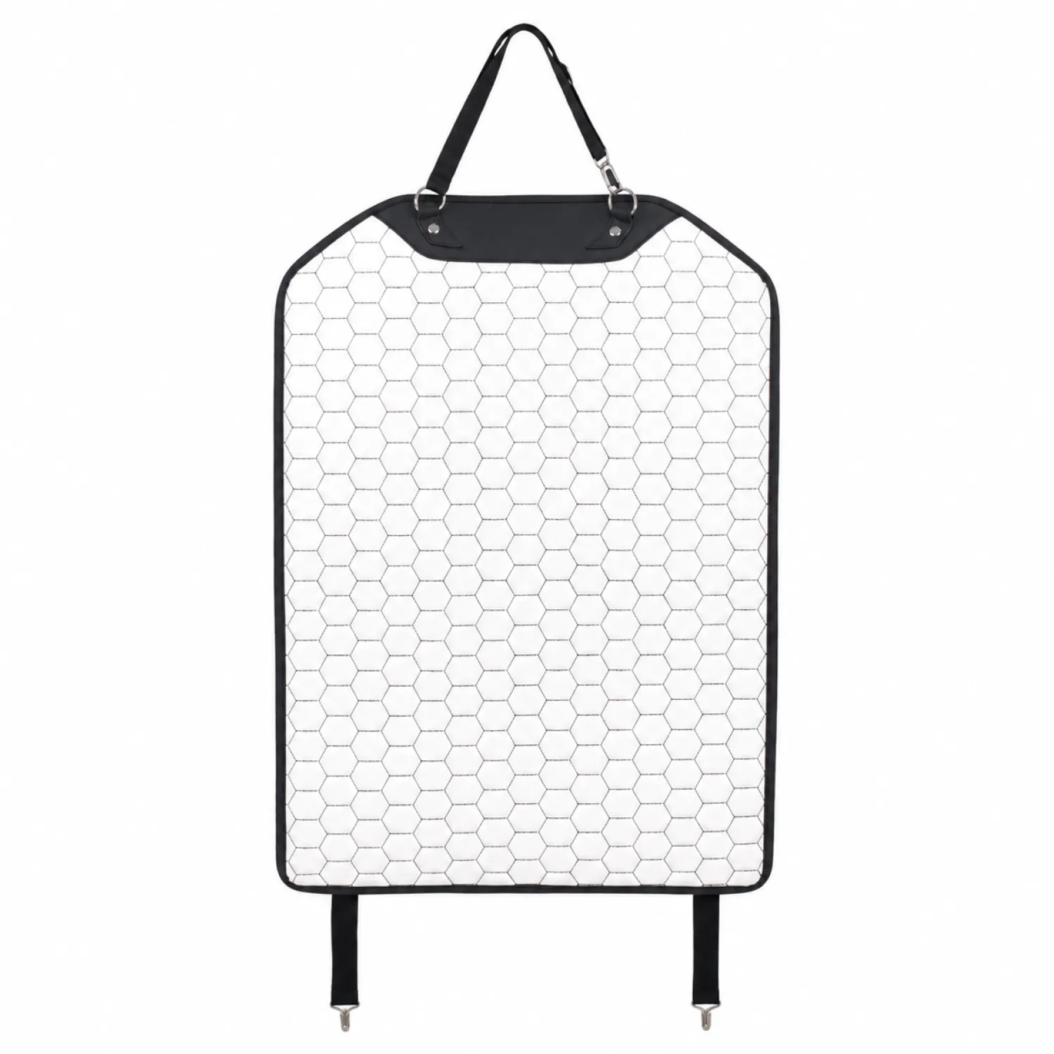 White Hexy Car Seat Back Protector Kick Mat Guide