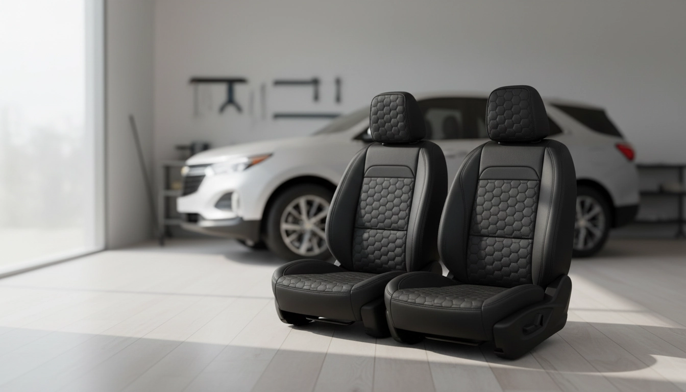 Chevy Equinox Seat Covers (2018–2026) – Front Seat Custom Fit, Premium Eco-Leather in an appropriate real-world setting