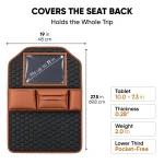 Car Back Seat Organizer for Kids with Tablet Holder & Tissue Pocket  |  “Hexy Backstop” by Owleys - View 4