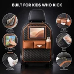 Car Back Seat Organizer for Kids with Tablet Holder & Tissue Pocket  |  “Hexy Backstop” by Owleys - View 5