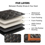 Car Back Seat Organizer for Kids with Tablet Holder & Tissue Pocket  |  “Hexy Backstop” by Owleys - View 6