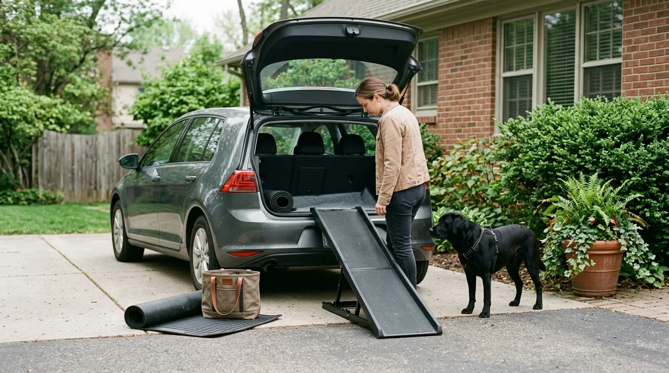 Choosing a Car Dog Ramp: Fit, Grip, and Storage