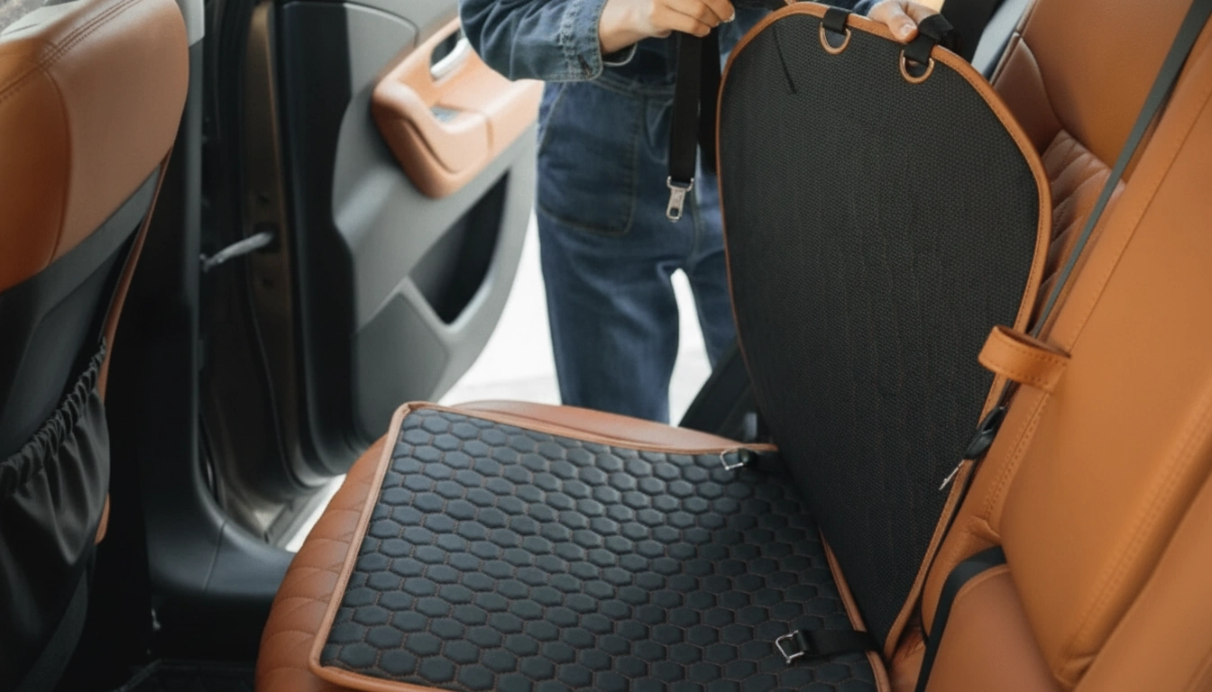 Hexy Car Seat Protectors setup detail