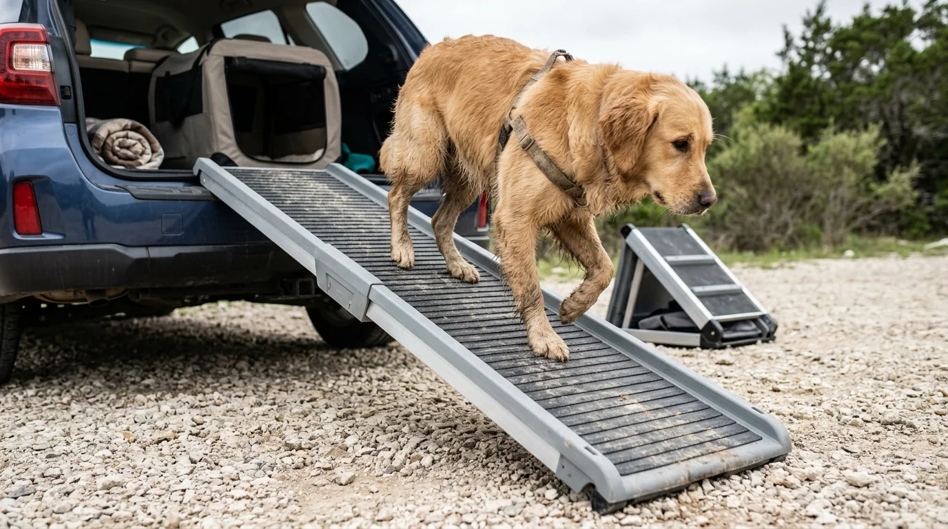 Choosing a Car Dog Ramp: Fit, Grip, and Storage